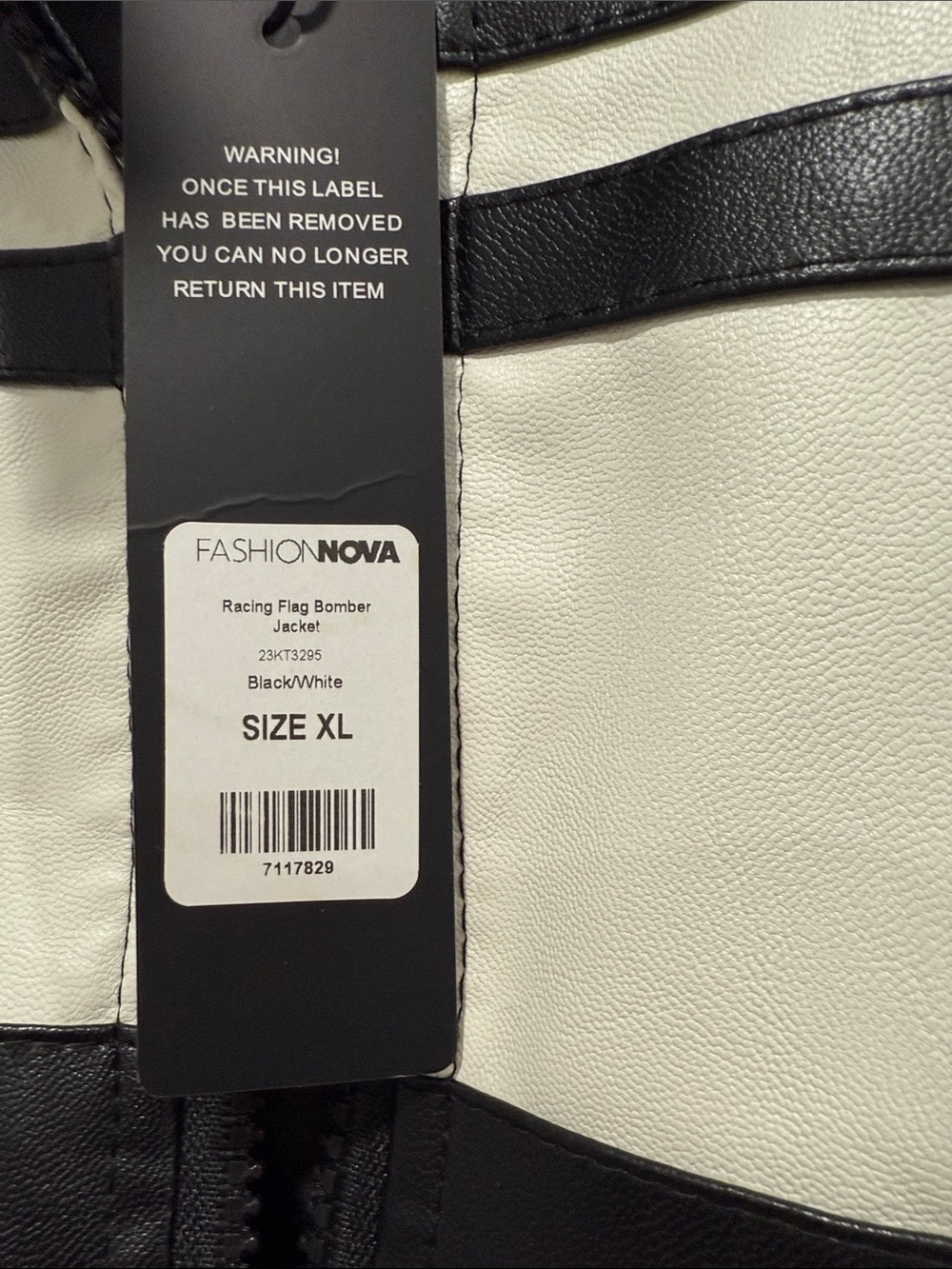Fashion Nova Racing Patch Bomber Jacket - Picture 5 of 6